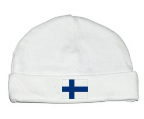 Bonnet bebé bandera personalizada Finlandia