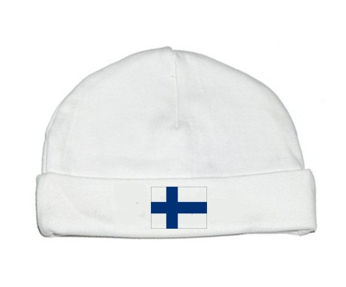 Bonnet bebé bandera personalizada Finlandia