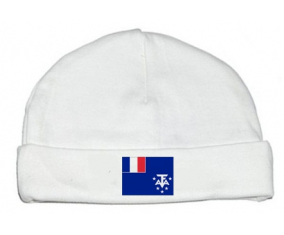 Bonnet bandera de bebé personalizada tierras del sur francés