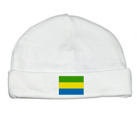 Bonnet bebé personalizado Bandera Gabón