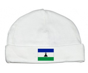 Bonnet bandera de bebé personalizada Lesotho