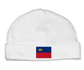 Bonnet bebé personalizado Liechtenstein Flag