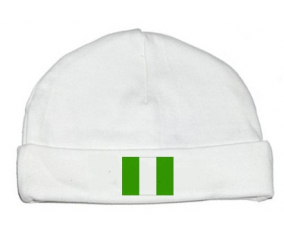 Bonnet bebé bandera personalizada de Nigeria
