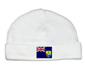 Bonnet bebé personalizado bandera de Santa Elena