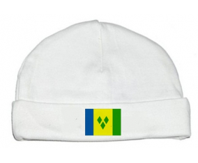 Bonnet bandera de bebé personalizada San Vicente y las Granadinas