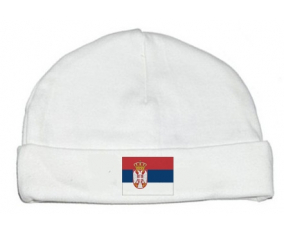 Bonnet bebé bandera personalizada Serbia