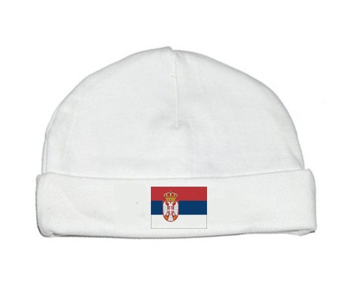 Bonnet bebé bandera personalizada Serbia