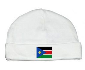 Bonnet bebé bandera personalizada de Sudán del Sur