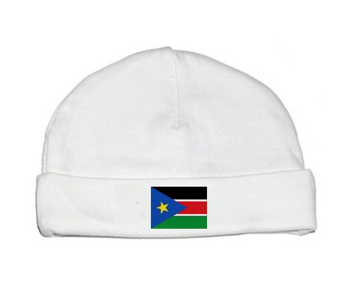 Bonnet bebé bandera personalizada de Sudán del Sur
