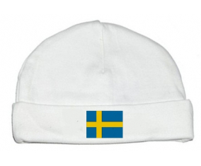 Bonnet bebé bandera personalizada Suecia