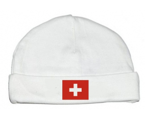 Bonnet bebé personalizada bandera suiza
