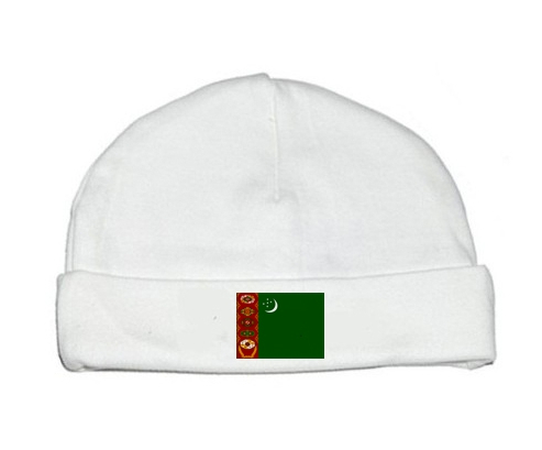 Bonnet bebé personalizado Bandera Turkmenistán