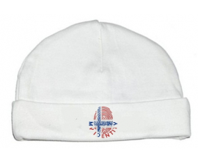 Bonnet huella de bebé personalizada mi identidad Bouvet Island