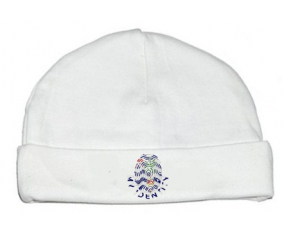 Bonnet huella de bebé personalizada Mi identidad territorio británico del Océano Índico