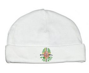Bonnet impresión personalizada del bebé Mi identidad Dominique