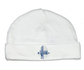 Bonnet impresión personalizada del bebé Mi identidad Finlandia