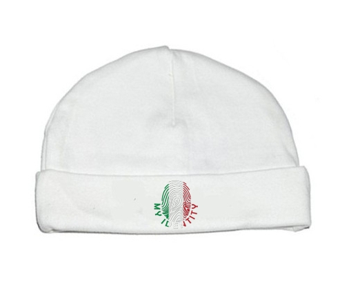 Bonnet impresión personalizada del bebé Mi identidad Italia