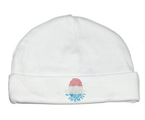 Bonnet impresión personalizada para bebés Mi identidad Luxemburgo