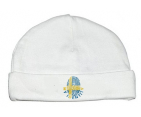 Bonnet impresión personalizada del bebé Mi identidad Suecia