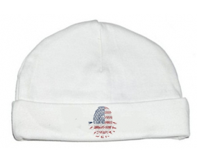 Bonnet huella personalizada del bebé Mi identidad EE.UU. Islas Menores Remotas