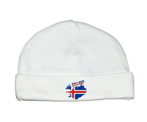 Bonnet mapas personalizados del bebé Islandia