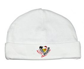 Bonnet bebé personalizado I Love Belgium