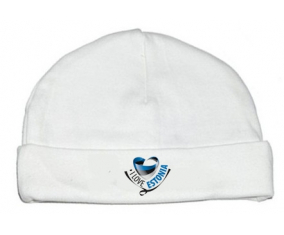 Bonnet bebé personalizado I Love Estonia