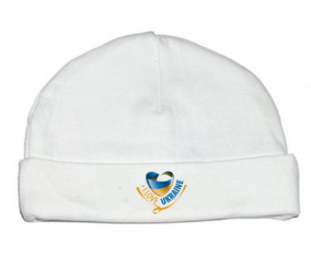 Bonnet bebé personalizado que amo Ucrania