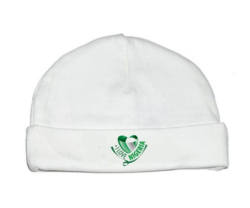 Bonnet bebé personalizado que amo Nigeria