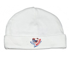 Bonnet bebé personalizado que amo Malasia