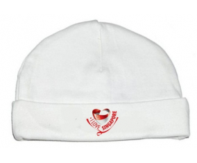 Bonnet bebé personalizado que amo Singapur