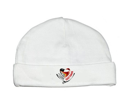 Bonnet bebé personalizado que amo Timor Oriental