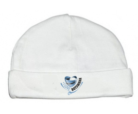 Bonnet bebé personalizado amo a Bostwana
