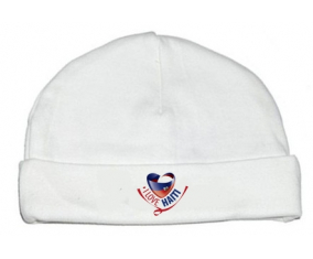 Bonnet bebé personalizado que amo Haití