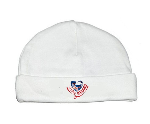Bonnet bebé personalizado que amo Islandia