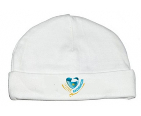 Bonnet bebé personalizado que amo Kazajistán