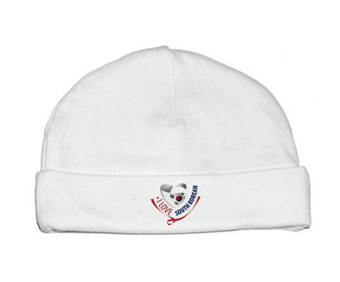 Bonnet bebé personalizado que amo a Corea del Sur