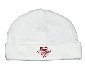 Bonnet bebé personalizado que amo Letonia