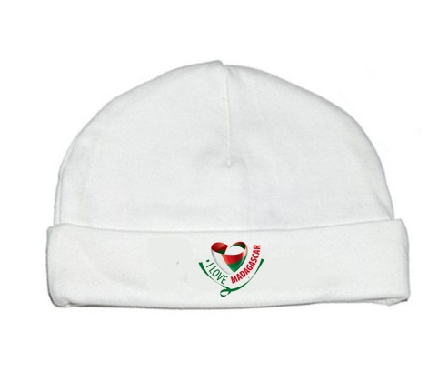 Bonnet bebé personalizado que amo Madagascar