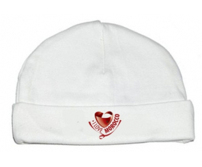 Bonnet bebé personalizado que amo Marruecos