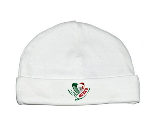 Bonnet bebé personalizado que amo a México