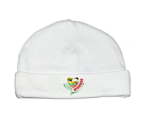 Bonnet bebé personalizado que amo Myanmar Bonnet bebé personalizado que amo Myanmar