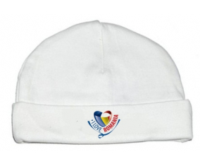 Bonnet bebé personalizado que amo Rumania