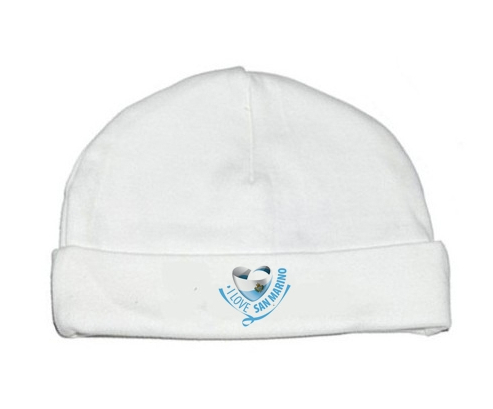 Bonnet bebé personalizado que amo San Marino