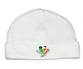 Bonnet bebé personalizado que amo Senegal