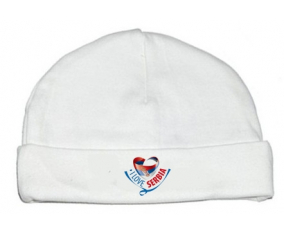 Bonnet bebé personalizado que amo Serbia