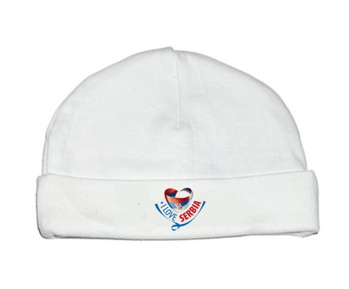 Bonnet bebé personalizado que amo Serbia