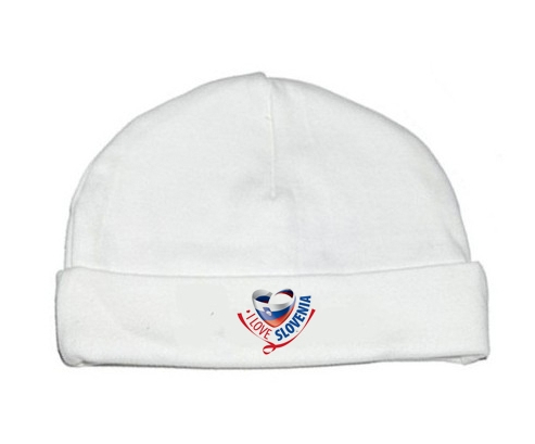 Bonnet bebé personalizado que amo Eslovenia