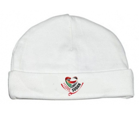 Bonnet bebé personalizado que amo Sudán