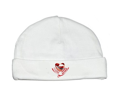 Bonnet bebé personalizado amo Trinidad y Tobago